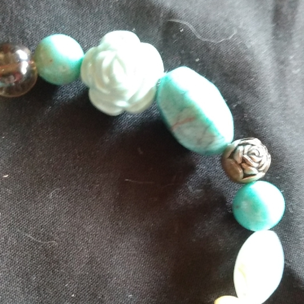 Turquoise Beaded Stretch Bracelet Set - Unbranded - Picture 2 of 6